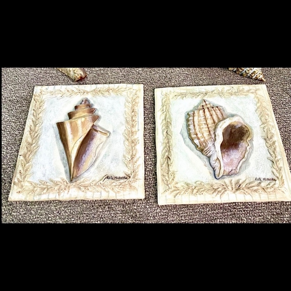 Kate McRostie Shell Wall Art Plaques (2)